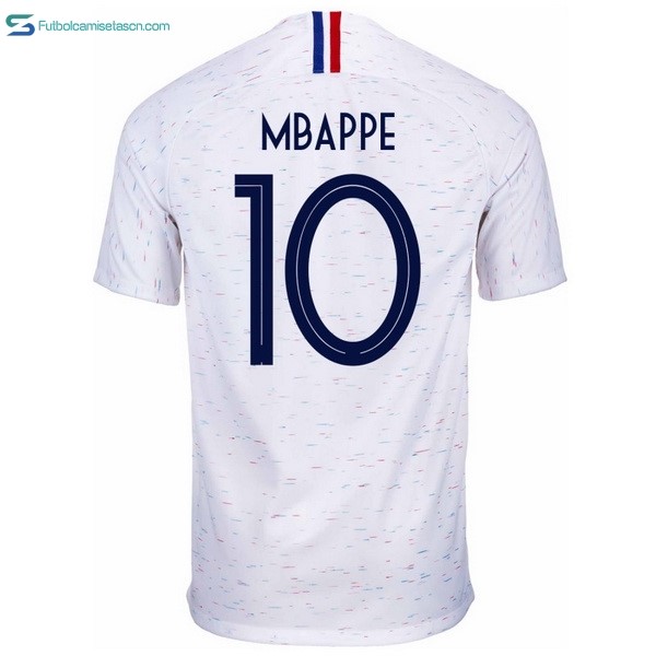 Camiseta Francia 2ª Mbappe 2018 Blanco